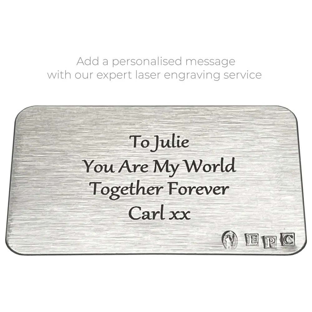 I Love You Sentimental Metal Wallet or Purse Keepsake Card Gift