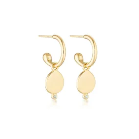 Linda Tahija Field Hoop Earrings, Gold