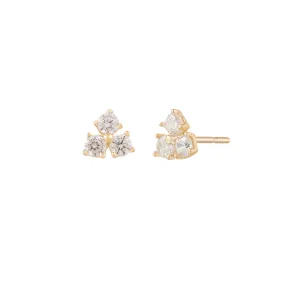 Lotus Stud Earrings - 14k Gold