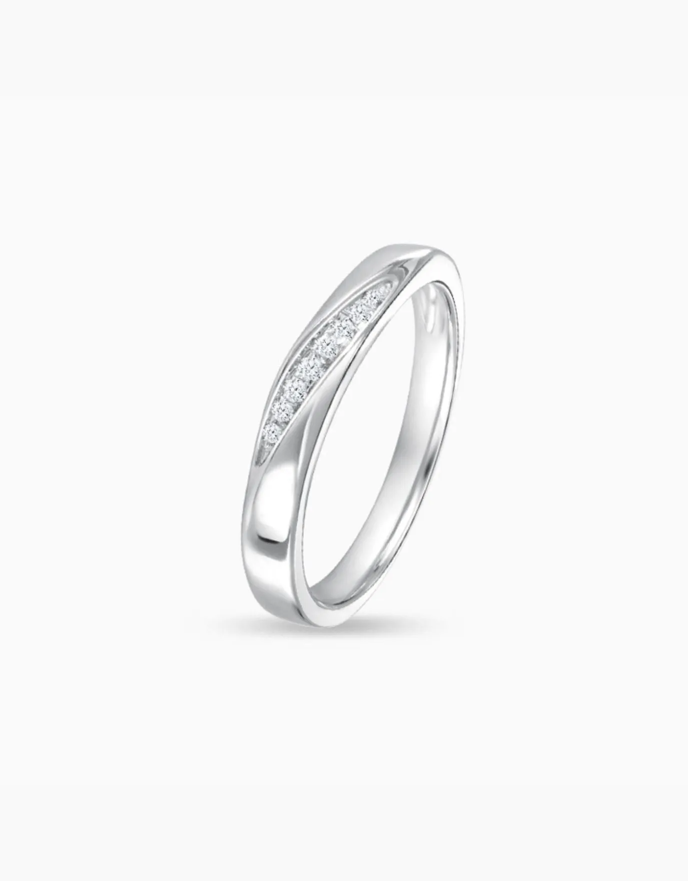 LVC Perfection Classic Wedding Band with Diamonds