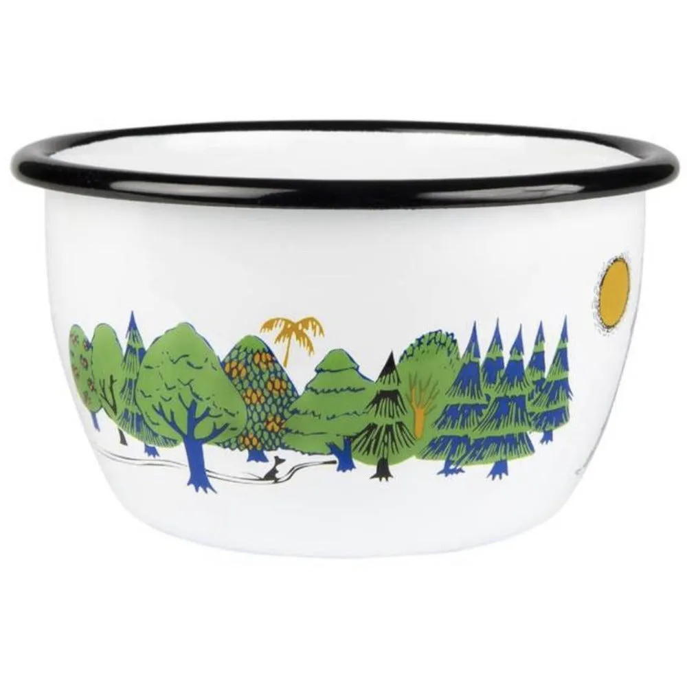 Moomin Enamel Bowl 0.6 L Moominvalley