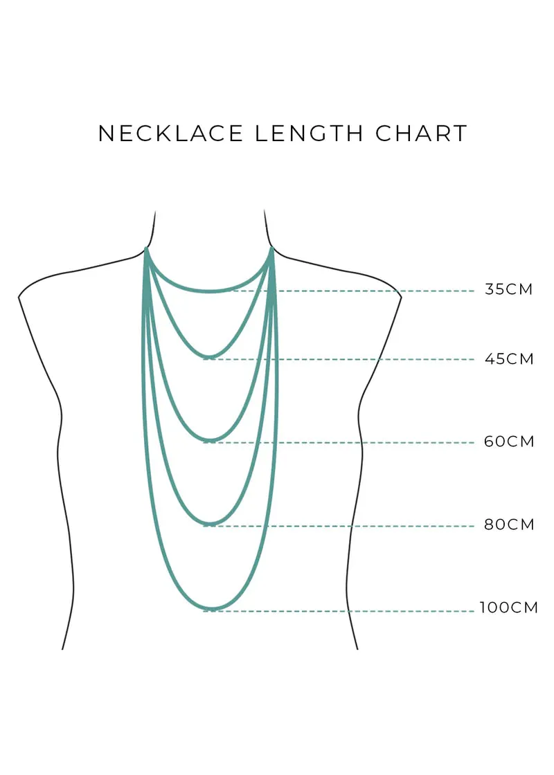 NOA BEADED NECKLACE WITH PEARL - TEAL