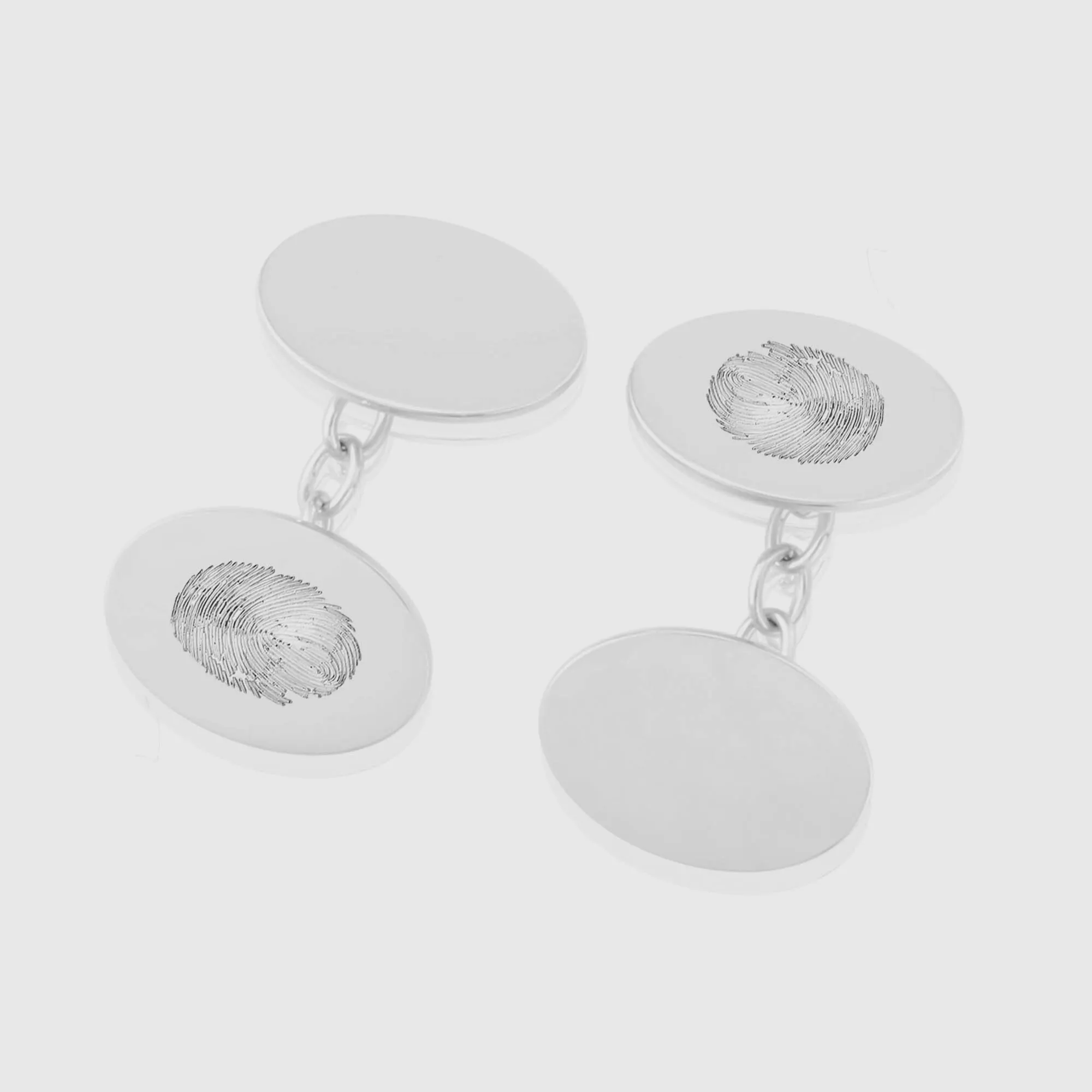 Northcote Sterling Silver Fingerprint Cufflinks