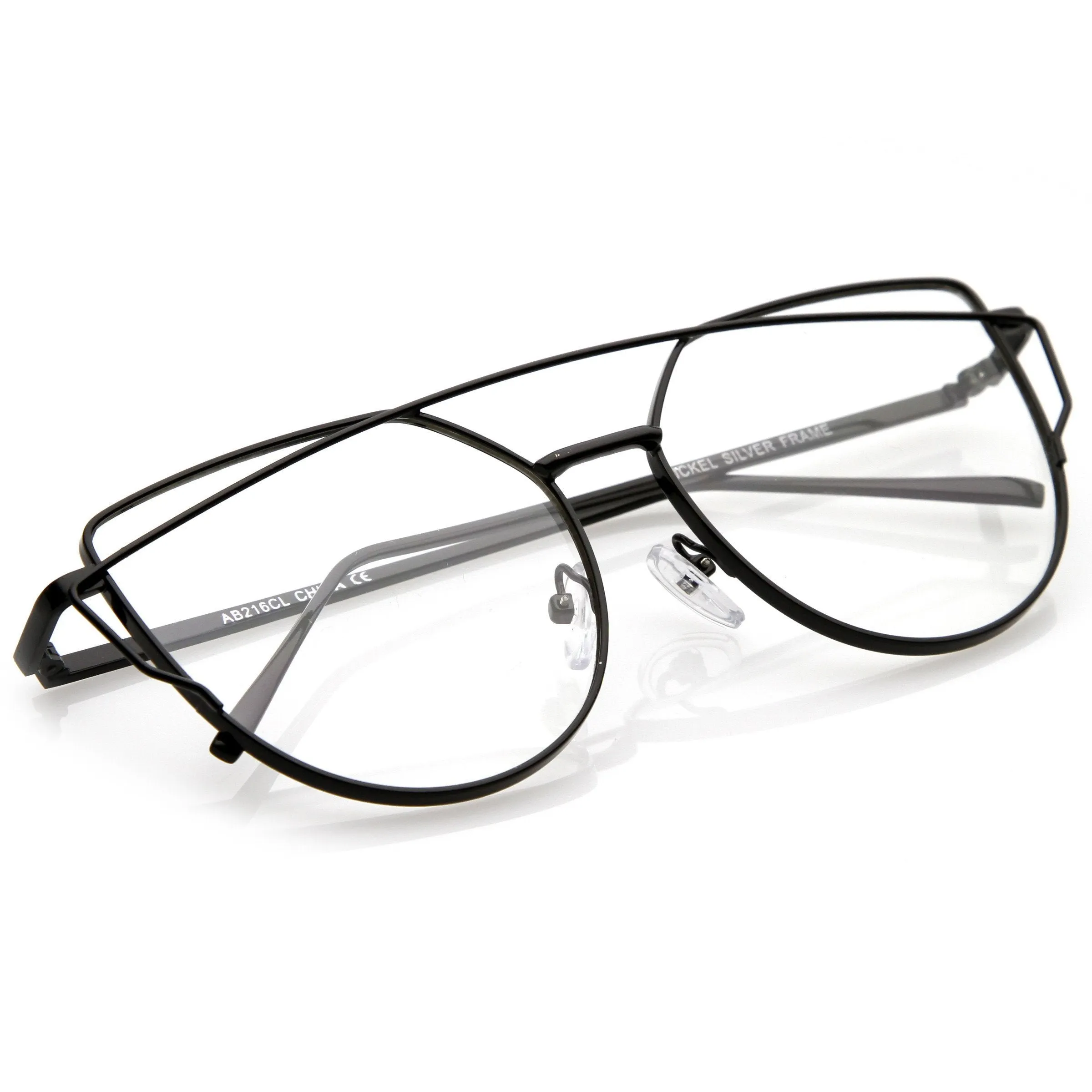 Retro Modern Intricately Designed Clear Lens Glasses