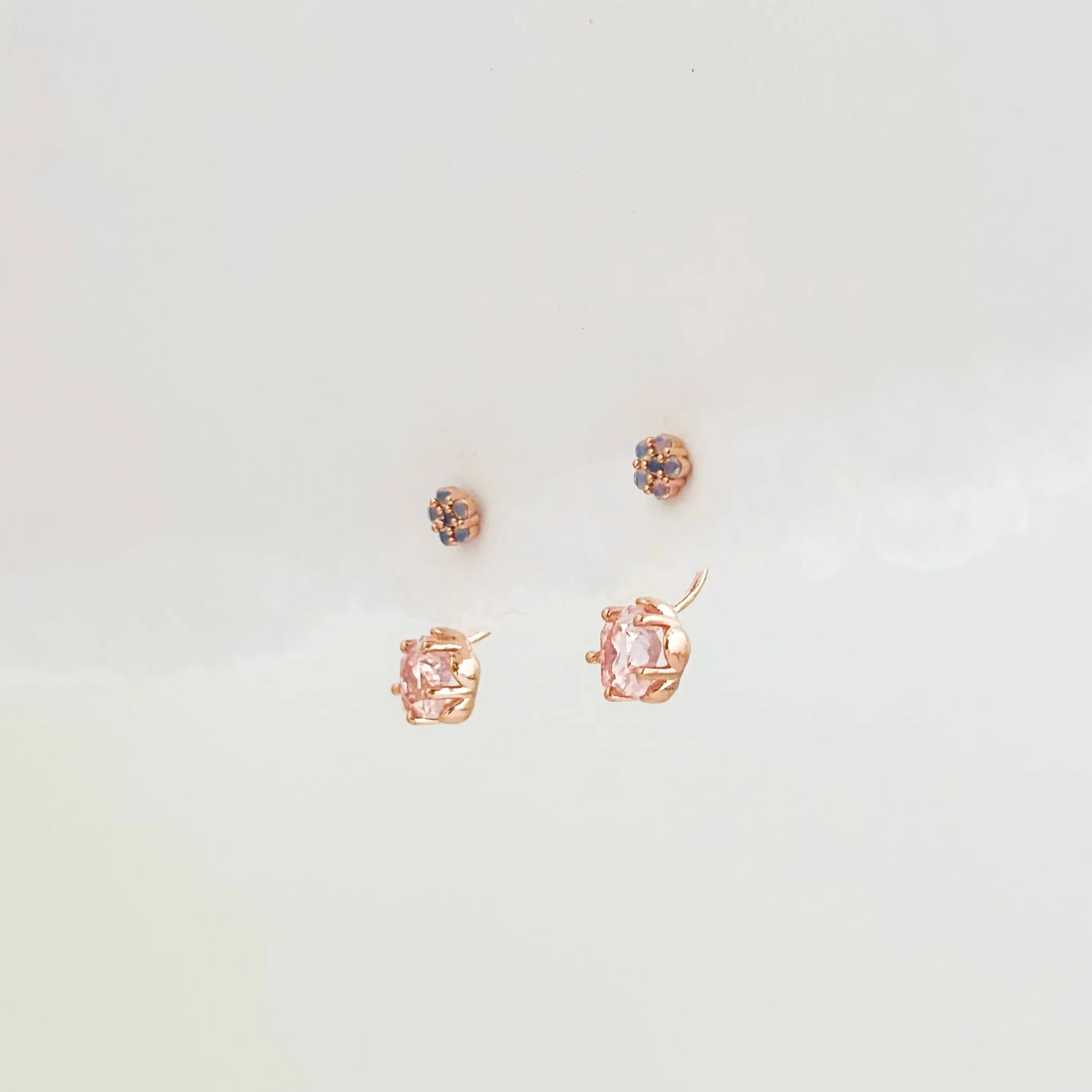 Rose Gold Camellia Earrings