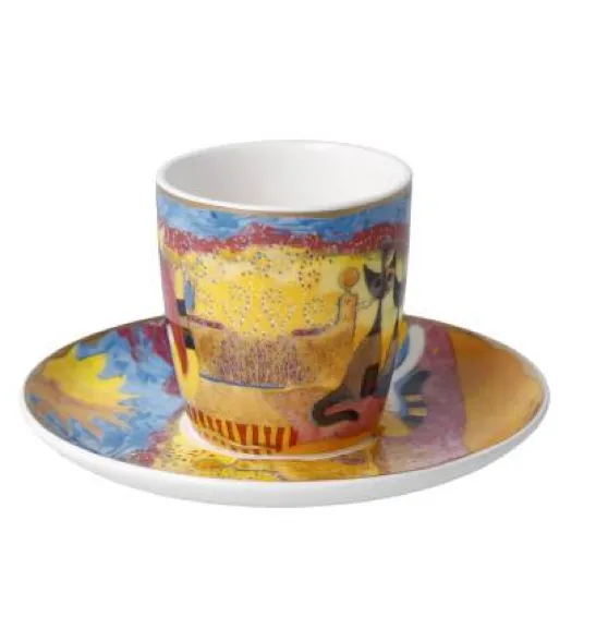 Charming Rosina Wachtmeister Macchia and Friends Cat-Themed Cup and Saucer Set