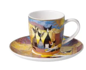 Charming Rosina Wachtmeister Macchia and Friends Cat-Themed Cup and Saucer Set