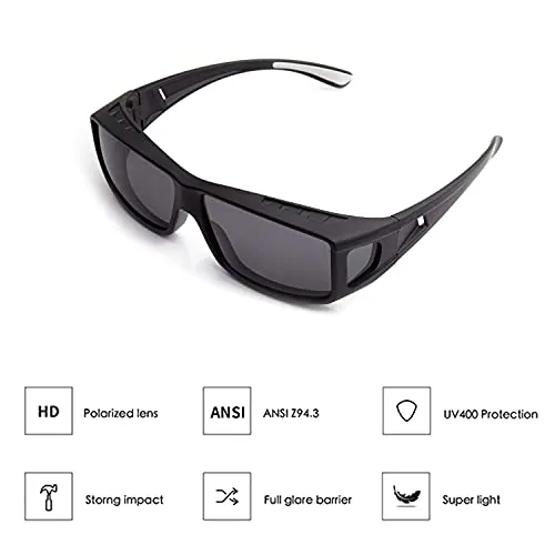 RRELITEX™ Fit Over Polarized Sunglasses | Men's UV400, TAC Lens, Air Flow Frame