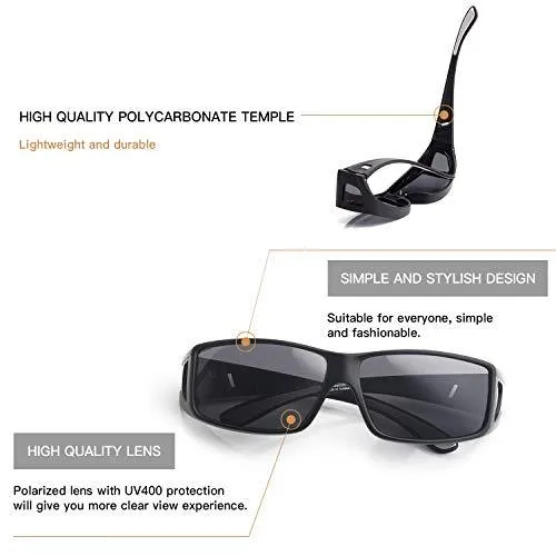 RRELITEX™ Fit Over Polarized Sunglasses | Men's UV400, TAC Lens, Air Flow Frame