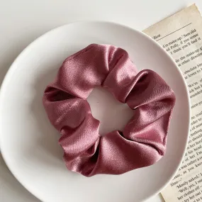 Satin Scrunchie - Deep Blush Pink