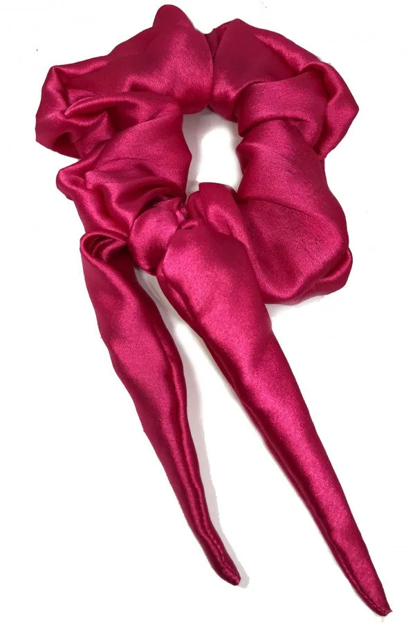 Satin Scrunchie- Neon Pink