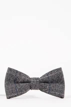 SCOTT - Grey Check Tweed Bow Tie