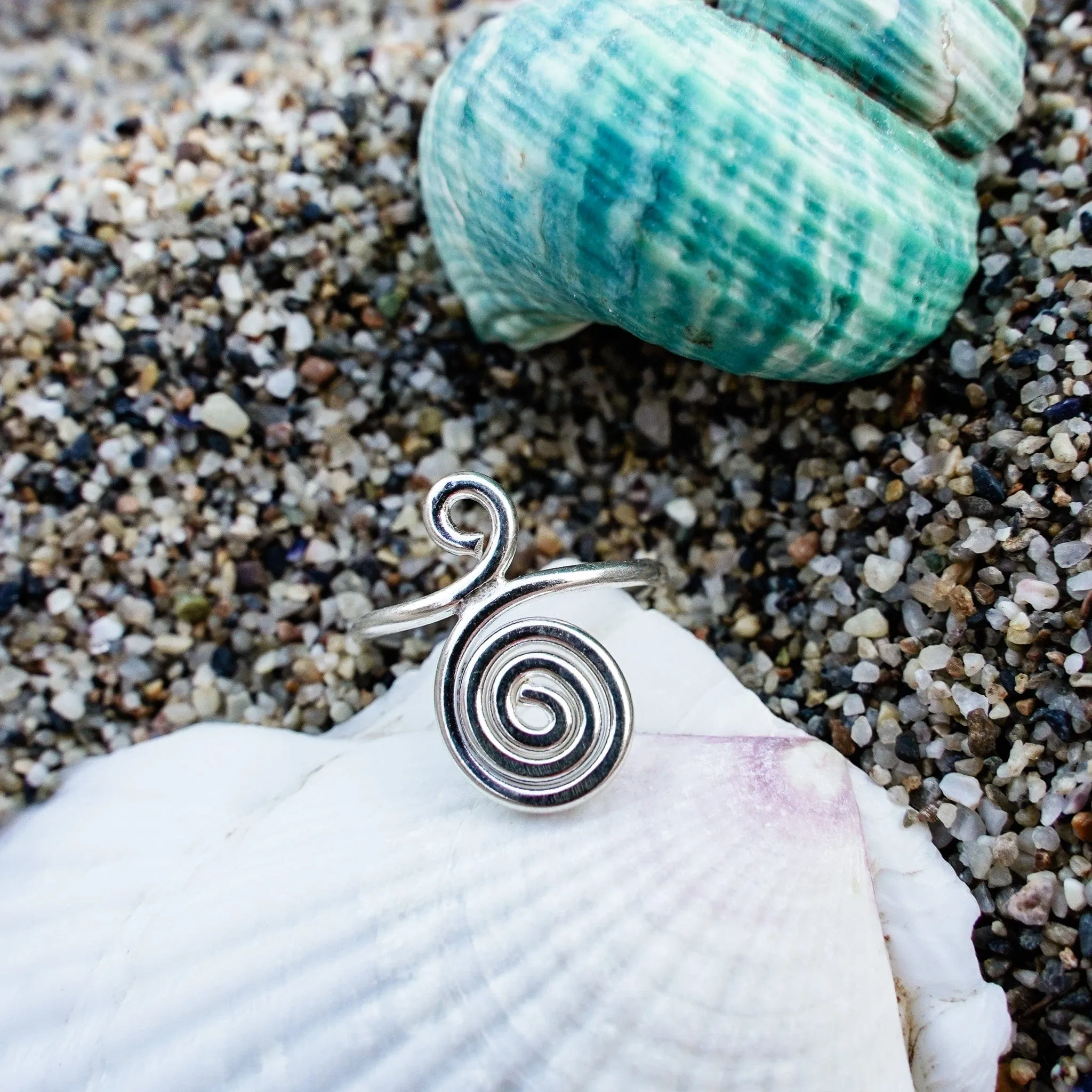 Spiral Sunbeam Toe Ring