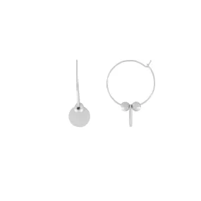 Theia Dot Hoop Earring Silver Plating