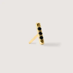 Valerie Gold Earring Black Diamonds