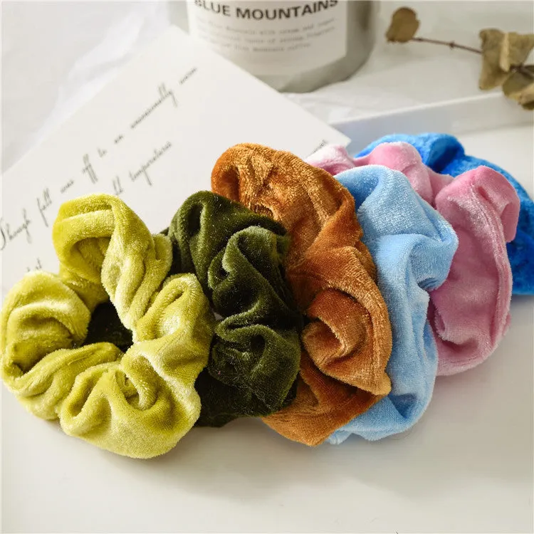 Women's Hair Bands Winter Flannel Hair Elastic Multicolor 20PCs