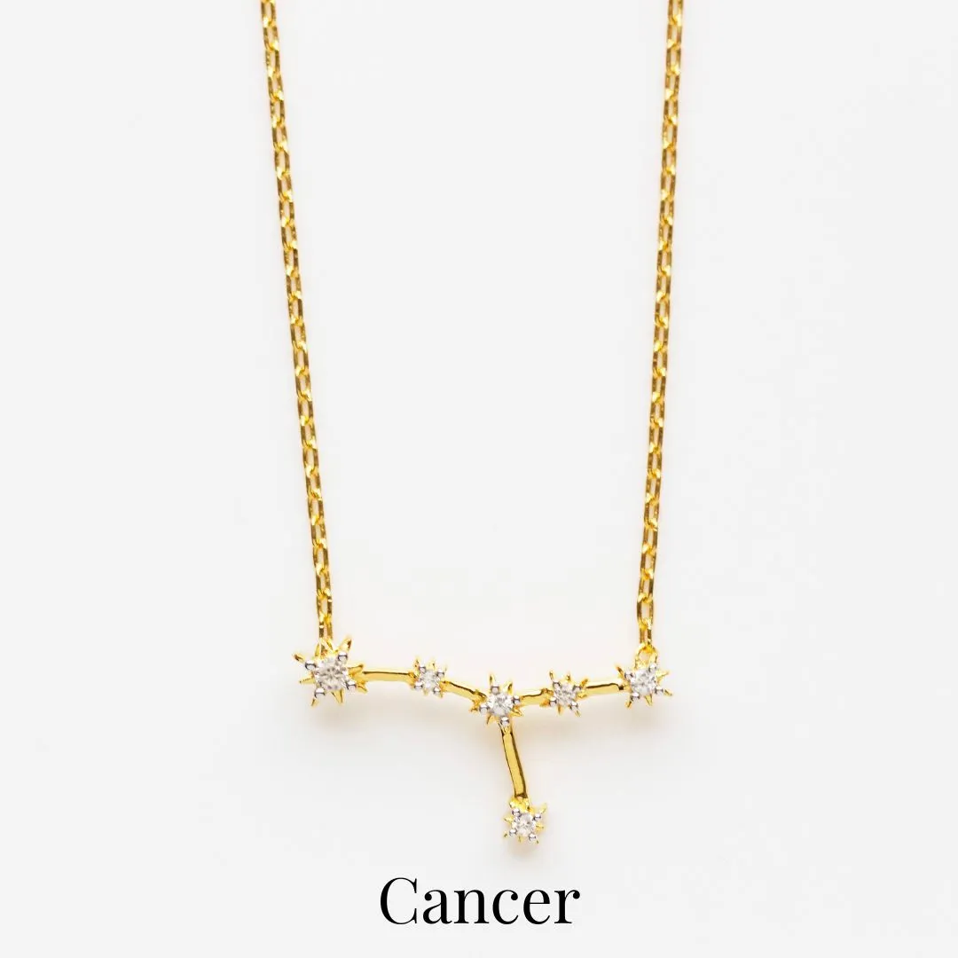 Zodiac Diamond Constellation Necklace